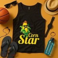Corn Star Sunglasses Mustache Corn Tank Top thumb 4