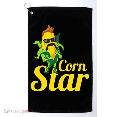Corn Star Sunglasses Mustache Corn Golf Towel