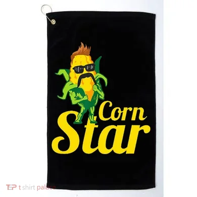 Corn Star Sunglasses Mustache Corn Golf Towel