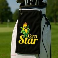 Corn Star Sunglasses Mustache Corn Golf Towel thumb 2