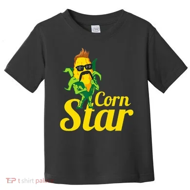 Corn Star Sunglasses Mustache Corn Toddler T-Shirt