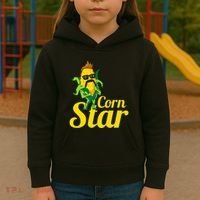 Corn Star Sunglasses Mustache Corn Kids Hoodie thumb 3