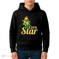 Corn Star Sunglasses Mustache Corn Kids Hoodie thumb 4
