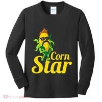 Corn Star Sunglasses Mustache Corn Kids Long Sleeve Shirt thumb 0