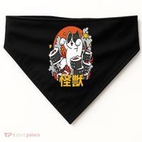 Catzilla Sunset Sushi Cat Japanese USA-Made Doggie Bandana thumb 0