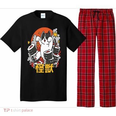 Catzilla Sunset Sushi Cat Japanese Pajama Set