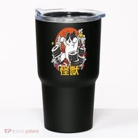 Catzilla Sunset Sushi Cat Japanese Tumbler thumb 0