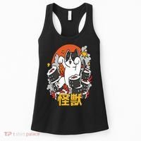 Catzilla Sunset Sushi Cat Japanese Women's Tank Top thumb 0
