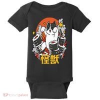 Catzilla Sunset Sushi Cat Japanese Baby Bodysuit thumb 0