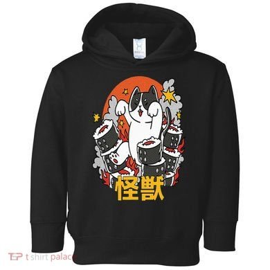 Catzilla Sunset Sushi Cat Japanese Toddler Hoodie