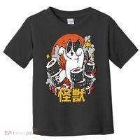 Catzilla Sunset Sushi Cat Japanese Toddler T-Shirt thumb 0