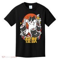 Catzilla Sunset Sushi Cat Japanese Kids T-Shirt thumb 0