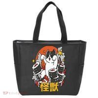 Catzilla Sunset Sushi Cat Japanese Tote Bag thumb 0