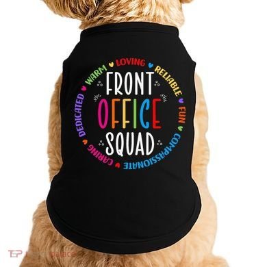 Cute School Secretary Admin Appreciation Front Office Squad Doggie Tank