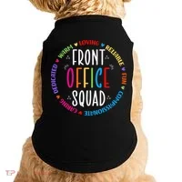 Cute School Secretary Admin Appreciation Front Office Squad Doggie Tank thumb 0