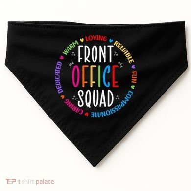 Cute School Secretary Admin Appreciation Front Office Squad USA-Made Doggie Bandana