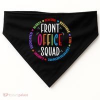 Cute School Secretary Admin Appreciation Front Office Squad USA-Made Doggie Bandana thumb 0