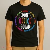 Cute School Secretary Admin Appreciation Front Office Squad T-Shirt thumb 3