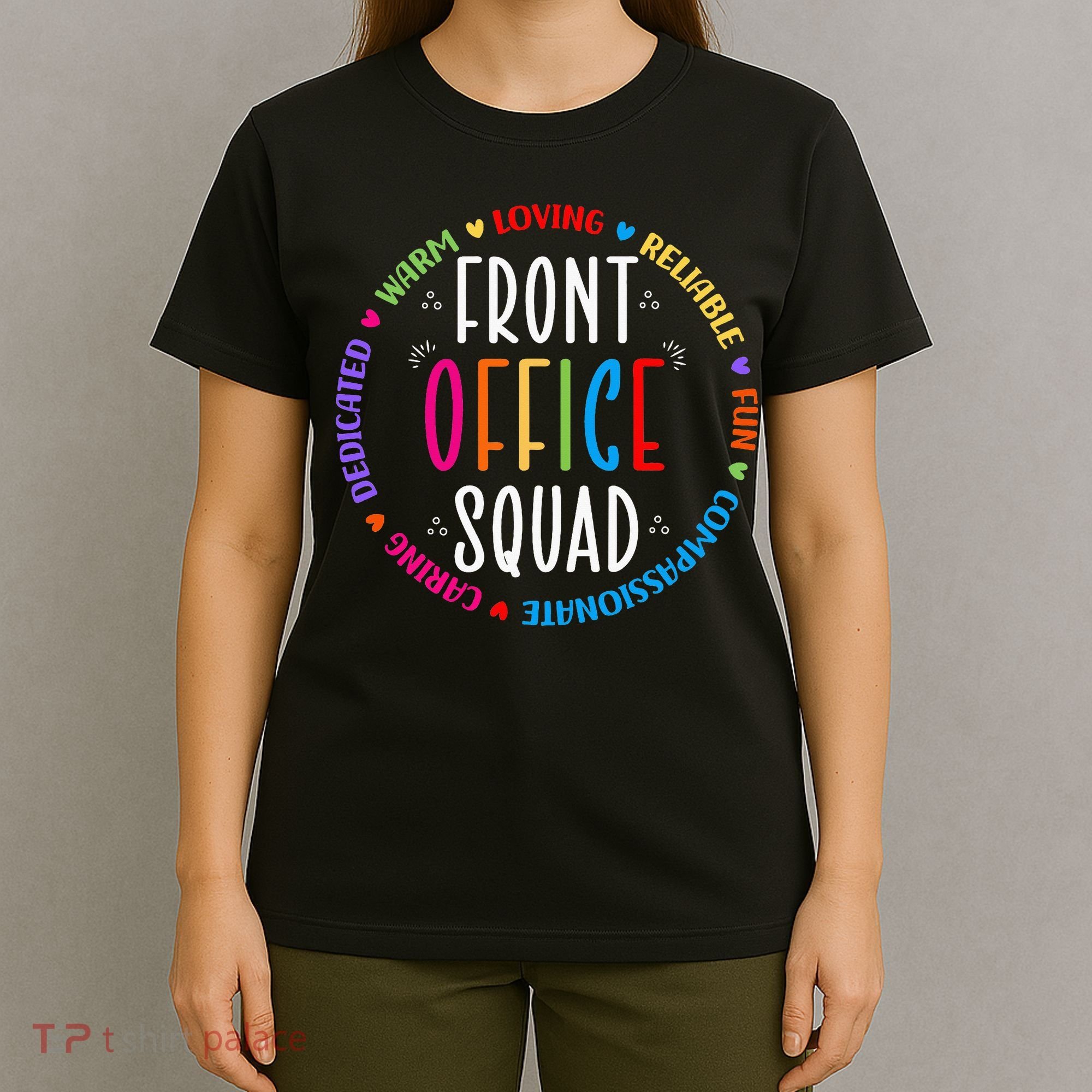 Cute School Secretary Admin Appreciation Front Office Squad T-Shirt