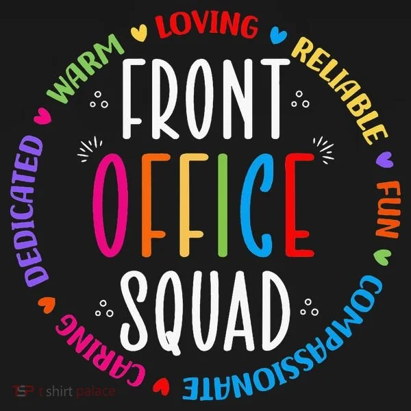Cute School Secretary Admin Appreciation Front Office Squad Women's Hoodie