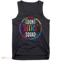Cute School Secretary Admin Appreciation Front Office Squad Tank Top thumb 0
