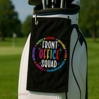 Cute School Secretary Admin Appreciation Front Office Squad Golf Towel thumb 2