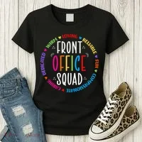 Cute School Secretary Admin Appreciation Front Office Squad Women's T-Shirt thumb 3