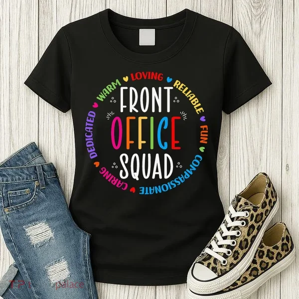 Cute School Secretary Admin Appreciation Front Office Squad Women's T-Shirt