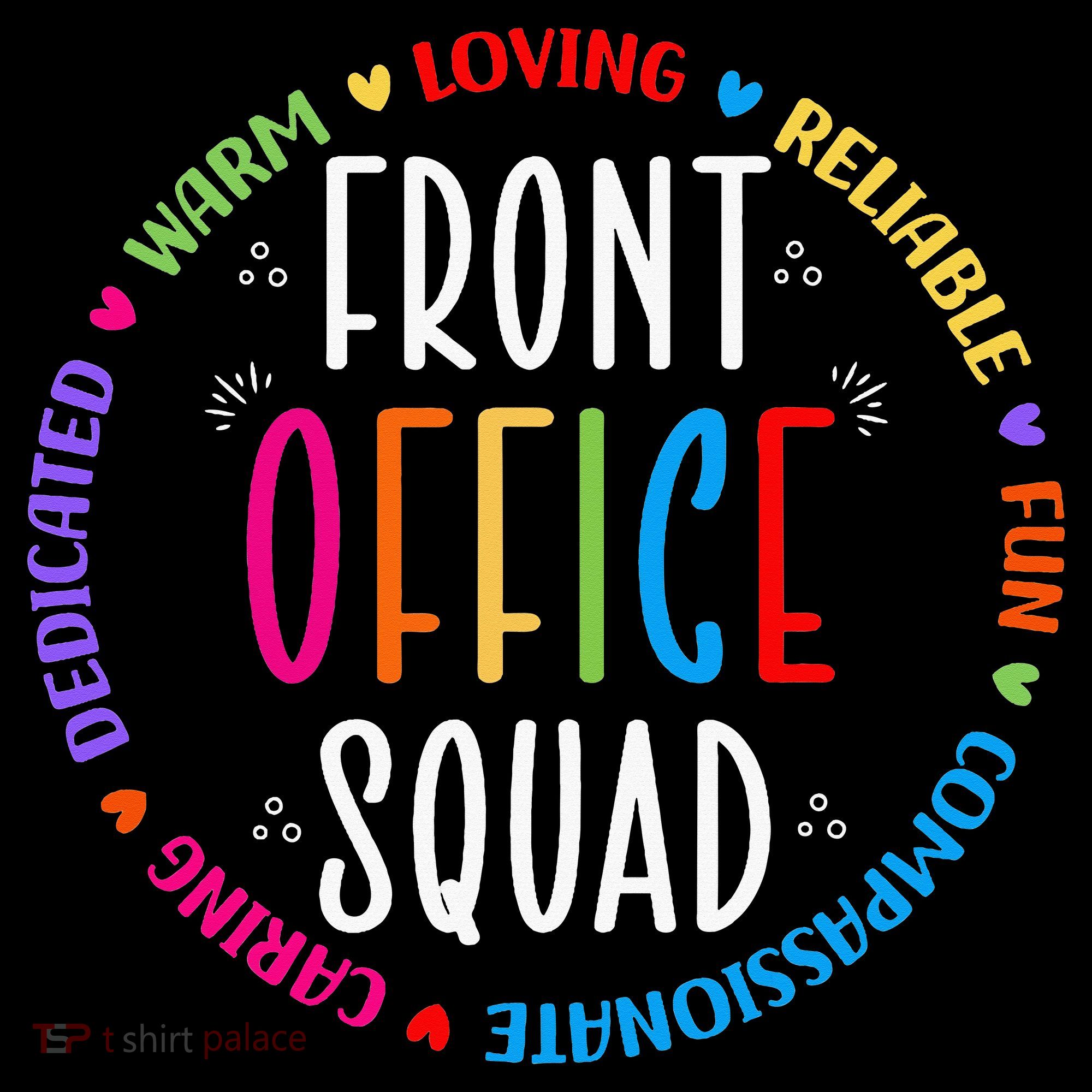 Cute School Secretary Admin Appreciation Front Office Squad Women's T-Shirt