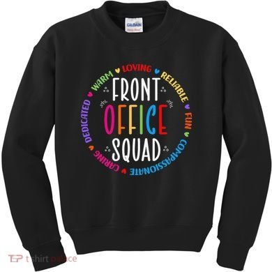 Cute School Secretary Admin Appreciation Front Office Squad Kids Sweatshirt