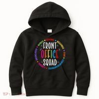 Cute School Secretary Admin Appreciation Front Office Squad Kids Hoodie thumb 0