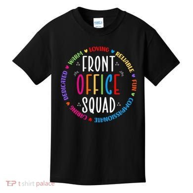 Cute School Secretary Admin Appreciation Front Office Squad Kids T-Shirt