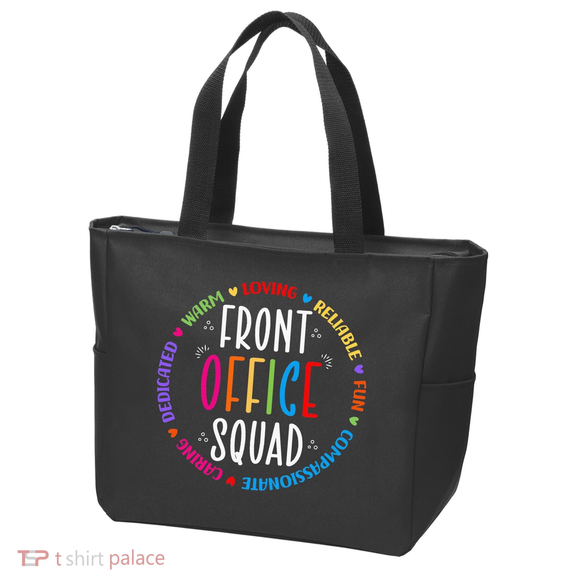 Cute School Secretary Admin Appreciation Front Office Squad Tote Bag