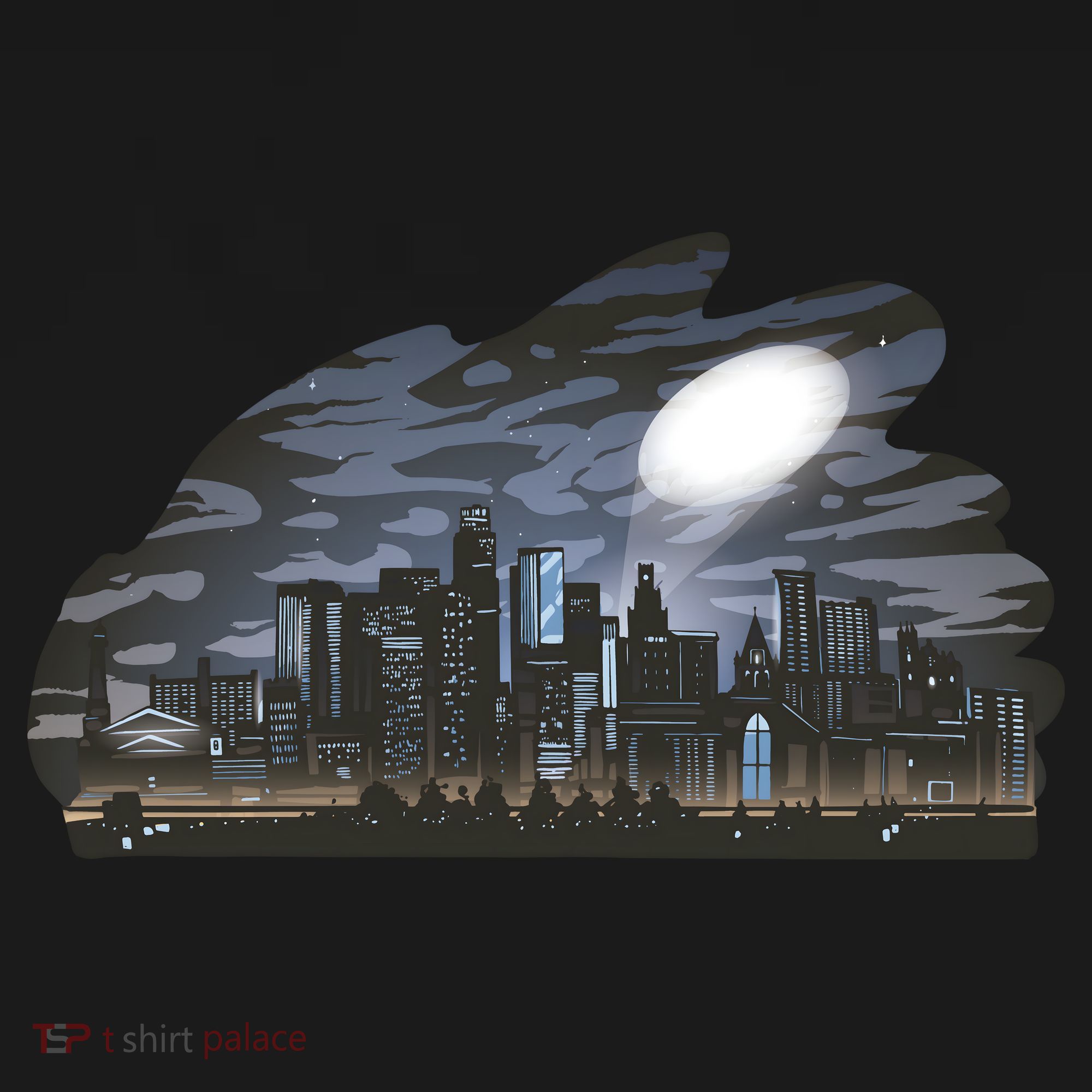 City Skyline Searchlight Button