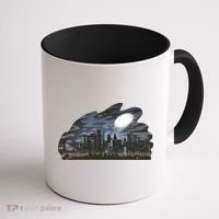 City Skyline Searchlight Coffee Mug thumb 1