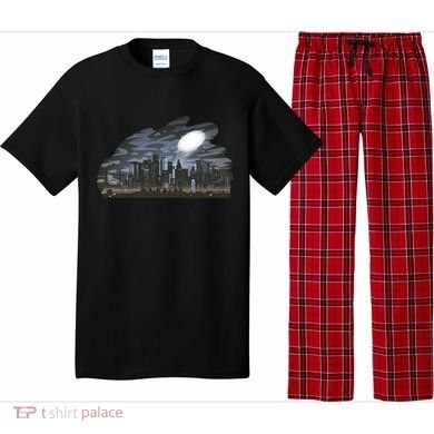 City Skyline Searchlight Pajama Set