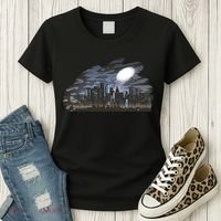City Skyline Searchlight Women's T-Shirt thumb 3