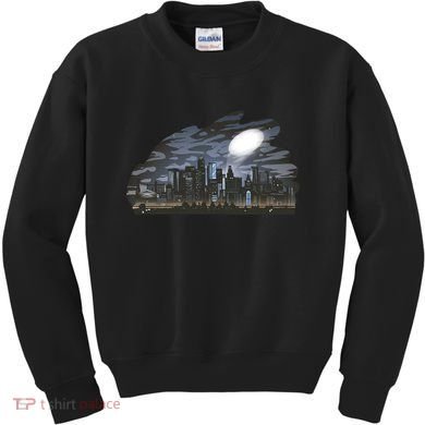 City Skyline Searchlight Kids Sweatshirt