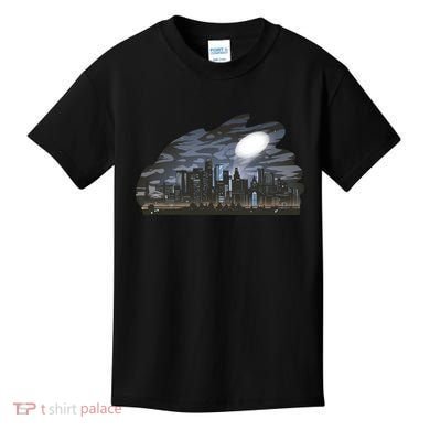 City Skyline Searchlight Kids T-Shirt