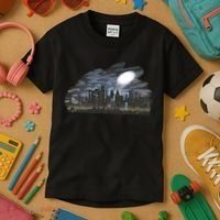 City Skyline Searchlight Kids T-Shirt thumb 3