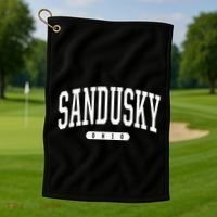 College Style Sandusky Ohio Souvenir Gift Golf Towel thumb 1