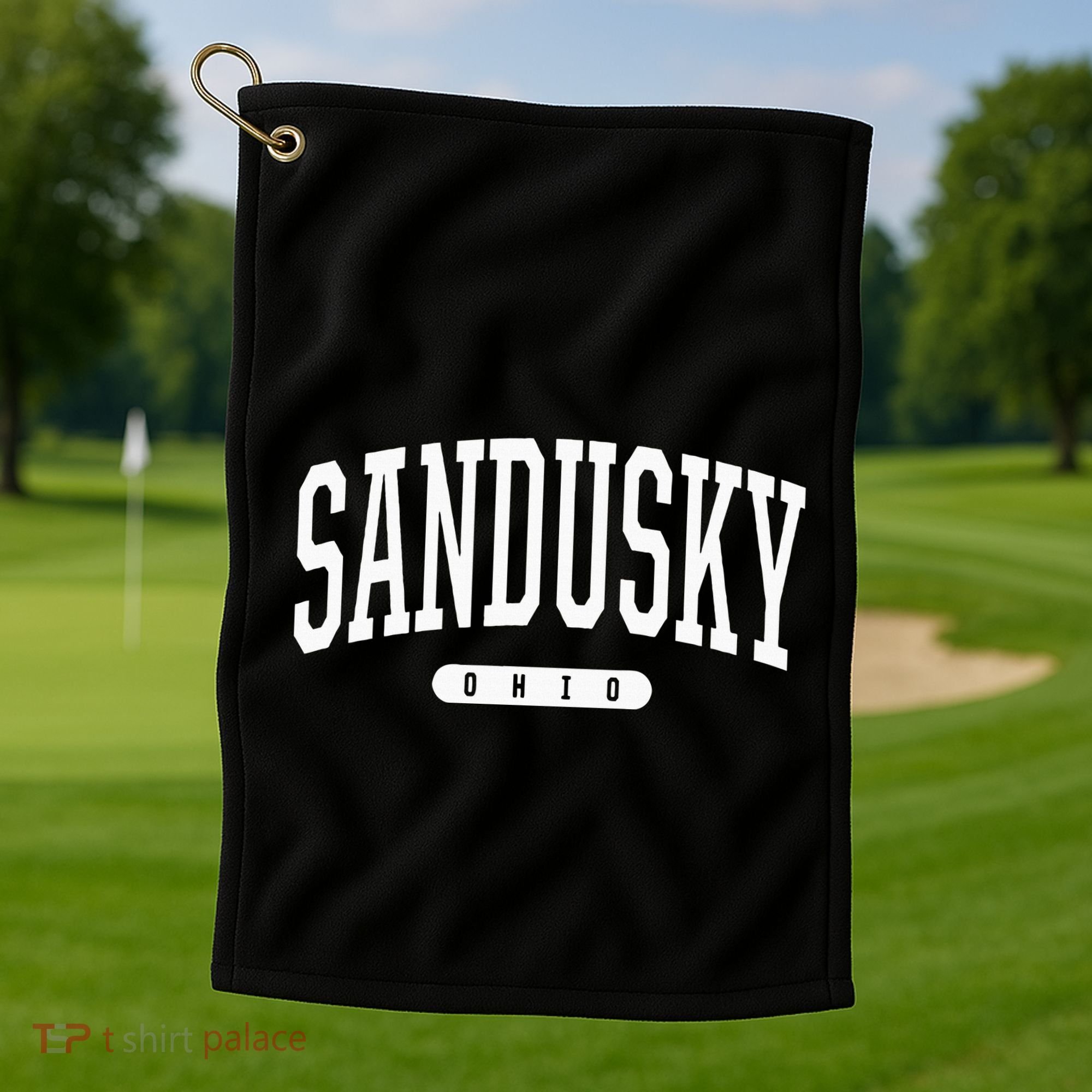 College Style Sandusky Ohio Souvenir Gift Golf Towel