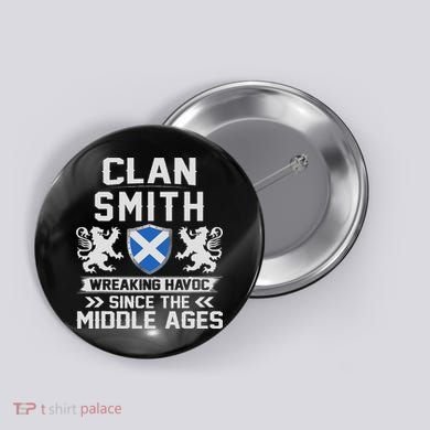 Clan Smith Scottish Family Scotland Mothers Day Fathers Button