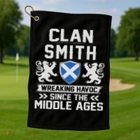 Clan Smith Scottish Family Scotland Mothers Day Fathers Golf Towel thumb 1