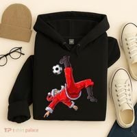 Christmas Santa Soccer Bicycle Kick Xmas Boys Men Ball Sport TShirt Hoodie thumb 4