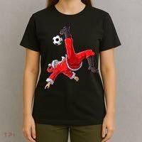 Christmas Santa Soccer Bicycle Kick Xmas Boys Men Ball Sport TShirt T-Shirt thumb 4