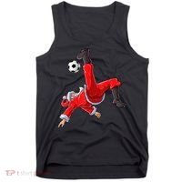 Christmas Santa Soccer Bicycle Kick Xmas Boys Men Ball Sport TShirt Tank Top thumb 0