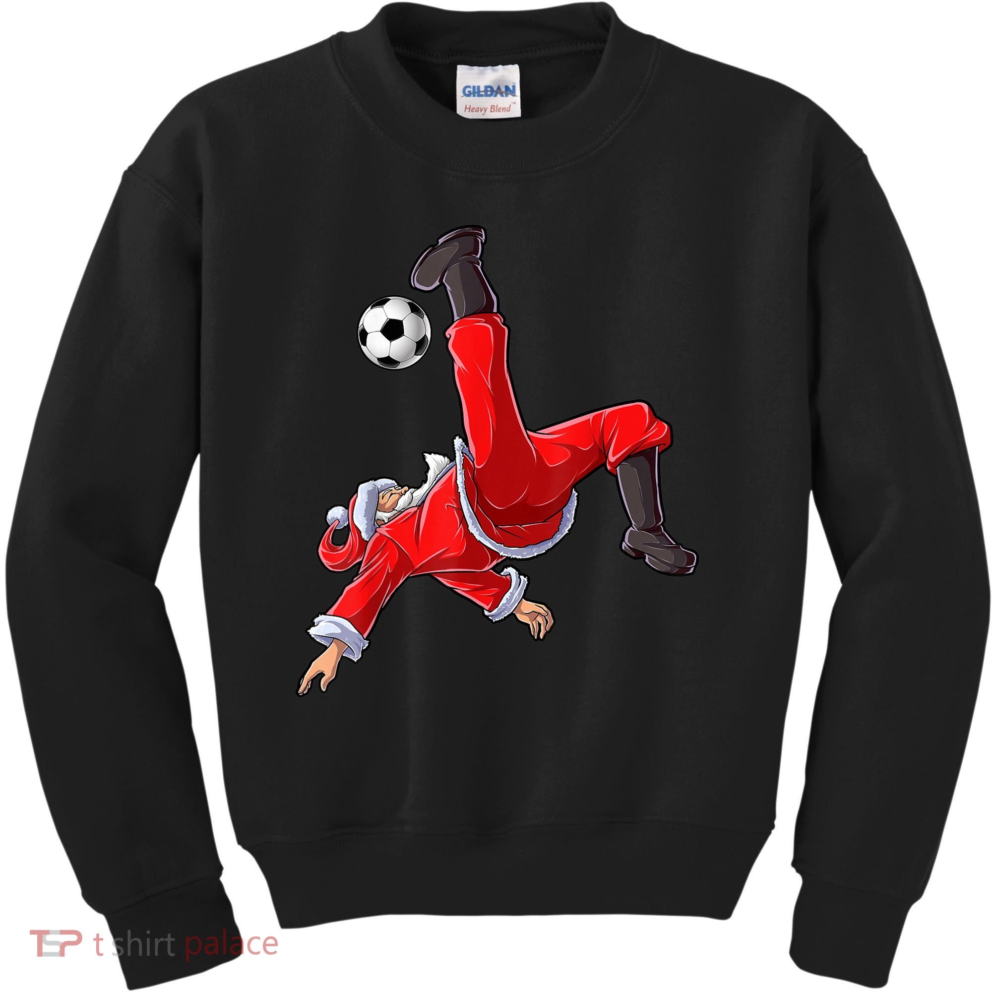 Christmas Santa Soccer Bicycle Kick Xmas Boys Men Ball Sport TShirt Kids Sweatshirt