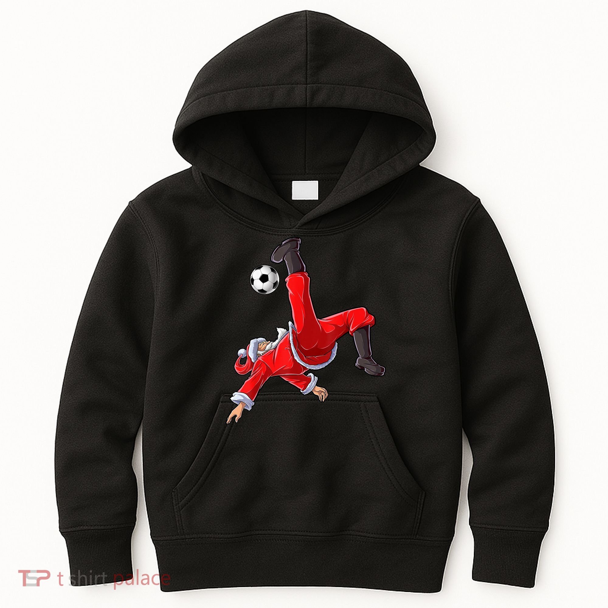 Christmas Santa Soccer Bicycle Kick Xmas Boys Men Ball Sport TShirt Kids Hoodie