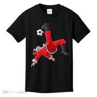 Christmas Santa Soccer Bicycle Kick Xmas Boys Men Ball Sport TShirt Kids T-Shirt thumb 0